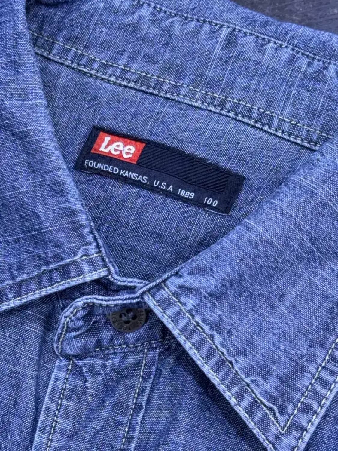 Lee 샴브레이 셔츠 042 데님남방 청셔츠 100 상품이미지7