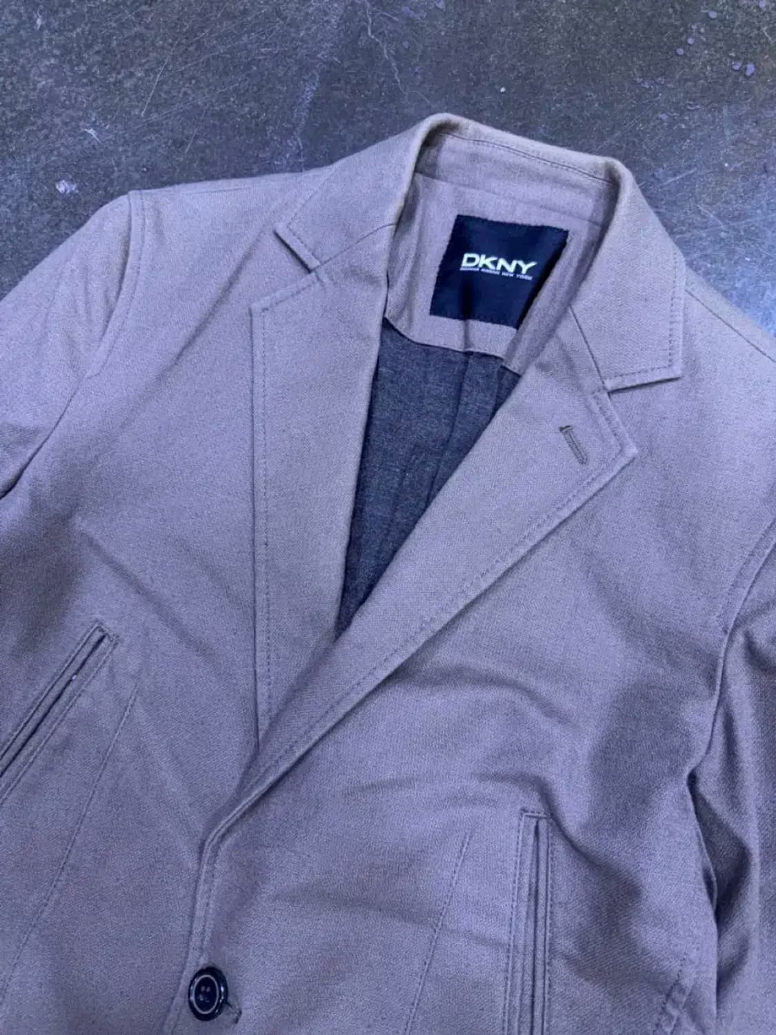 DKNY 코튼 캐쥬얼 싱글 블레이저 자켓 브라운 S 상품이미지3