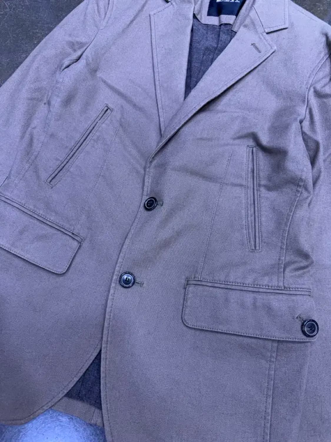 DKNY 코튼 캐쥬얼 싱글 블레이저 자켓 브라운 S 상품이미지4