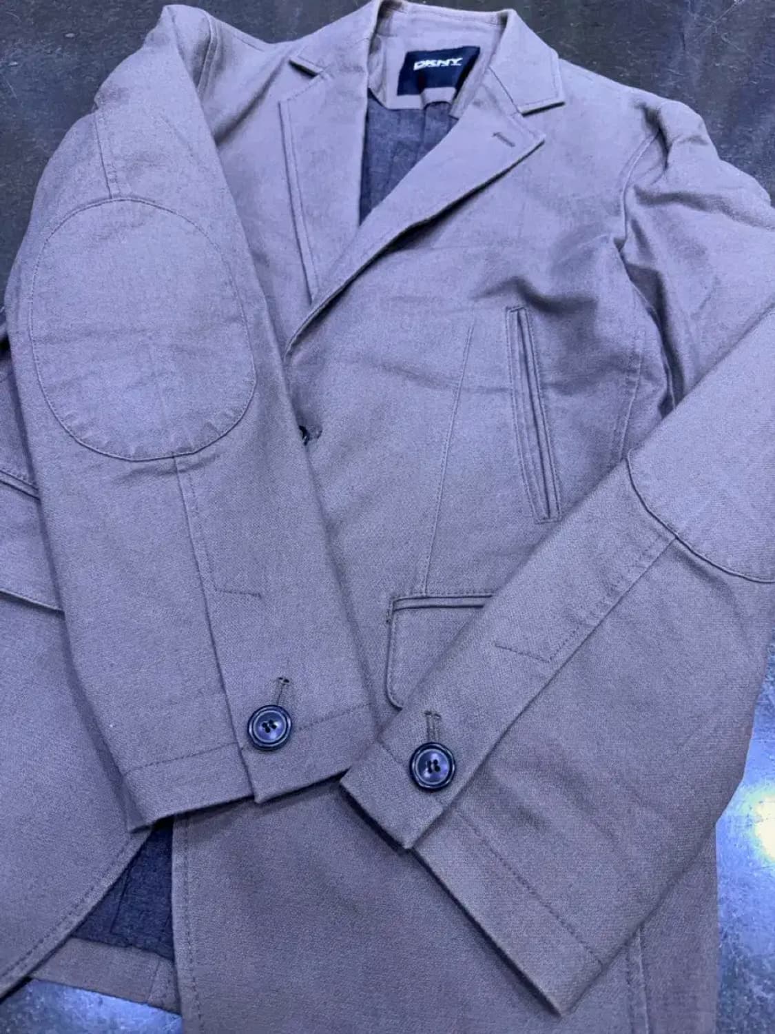 DKNY 코튼 캐쥬얼 싱글 블레이저 자켓 브라운 S 상품이미지5