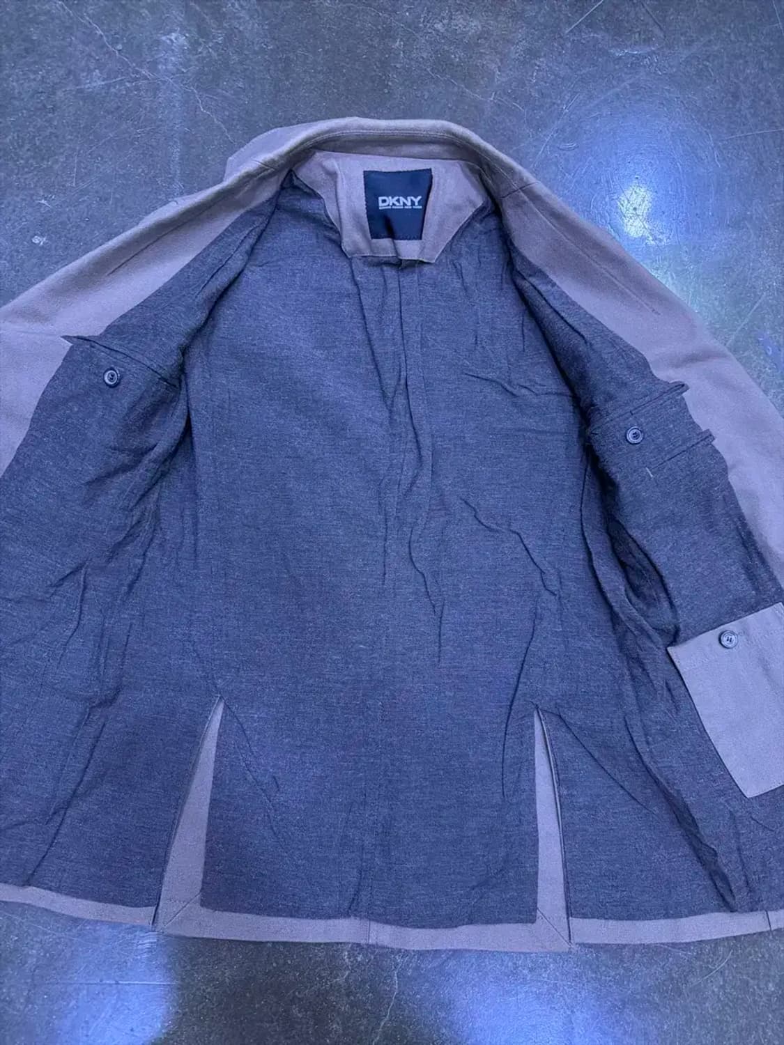 DKNY 코튼 캐쥬얼 싱글 블레이저 자켓 브라운 S 상품이미지6