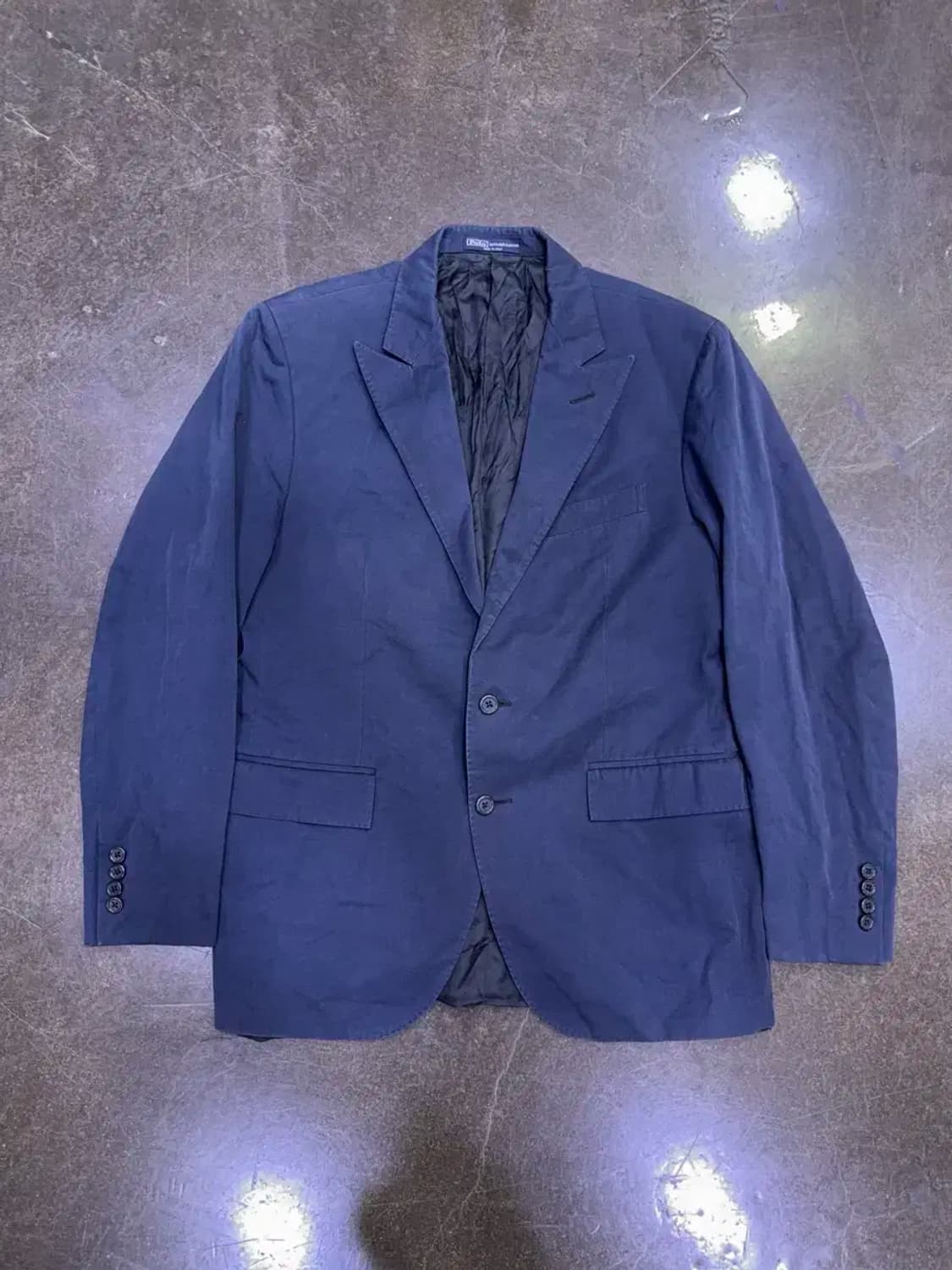 폴로 랄프로렌 캐쥬얼 피크드 라펠 네이비 블레이저 자켓 42 상품이미지1