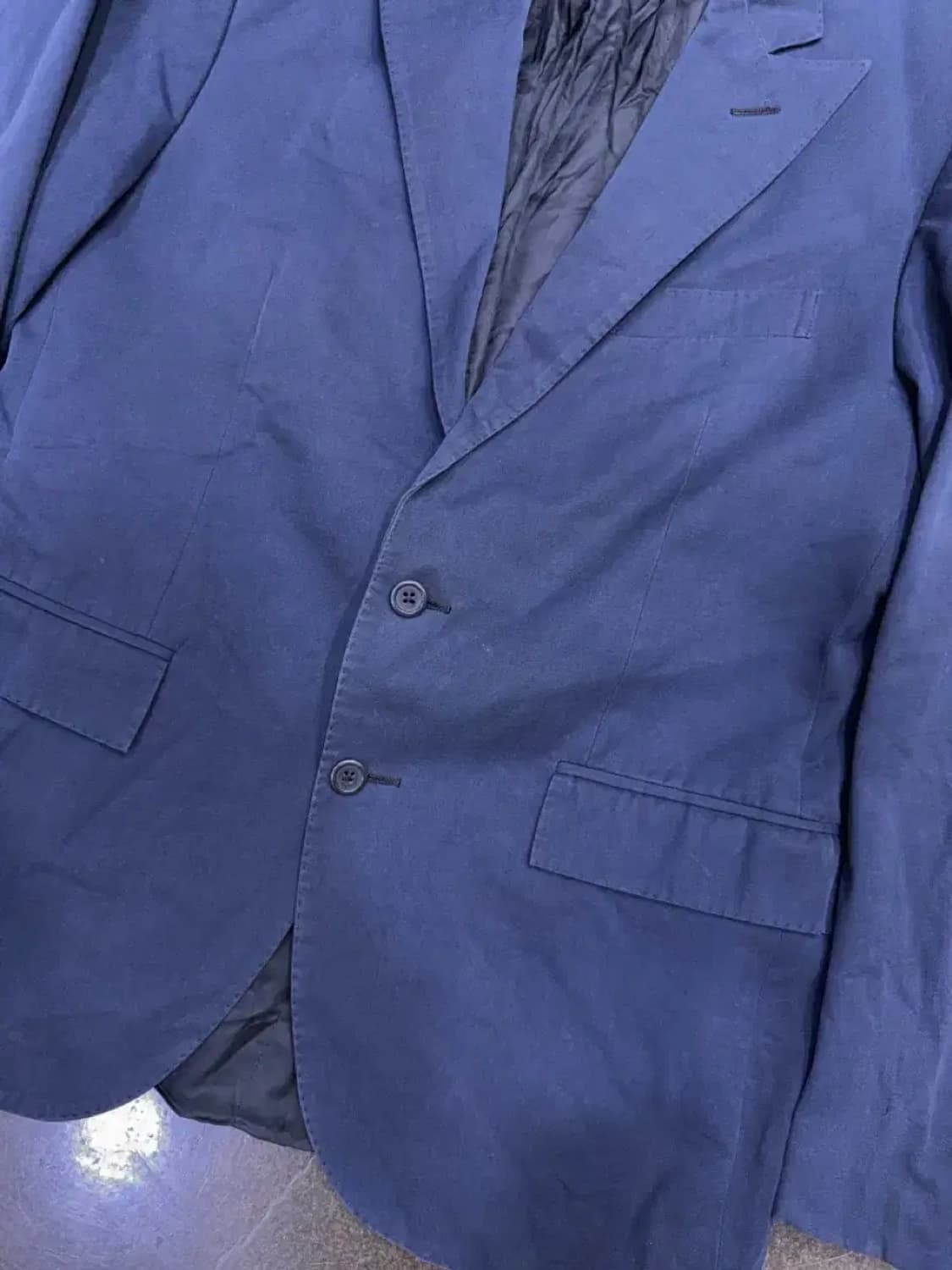 폴로 랄프로렌 캐쥬얼 피크드 라펠 네이비 블레이저 자켓 42 상품이미지4