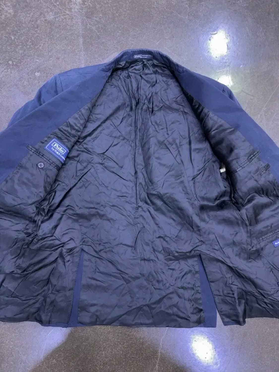 폴로 랄프로렌 캐쥬얼 피크드 라펠 네이비 블레이저 자켓 42 상품이미지6