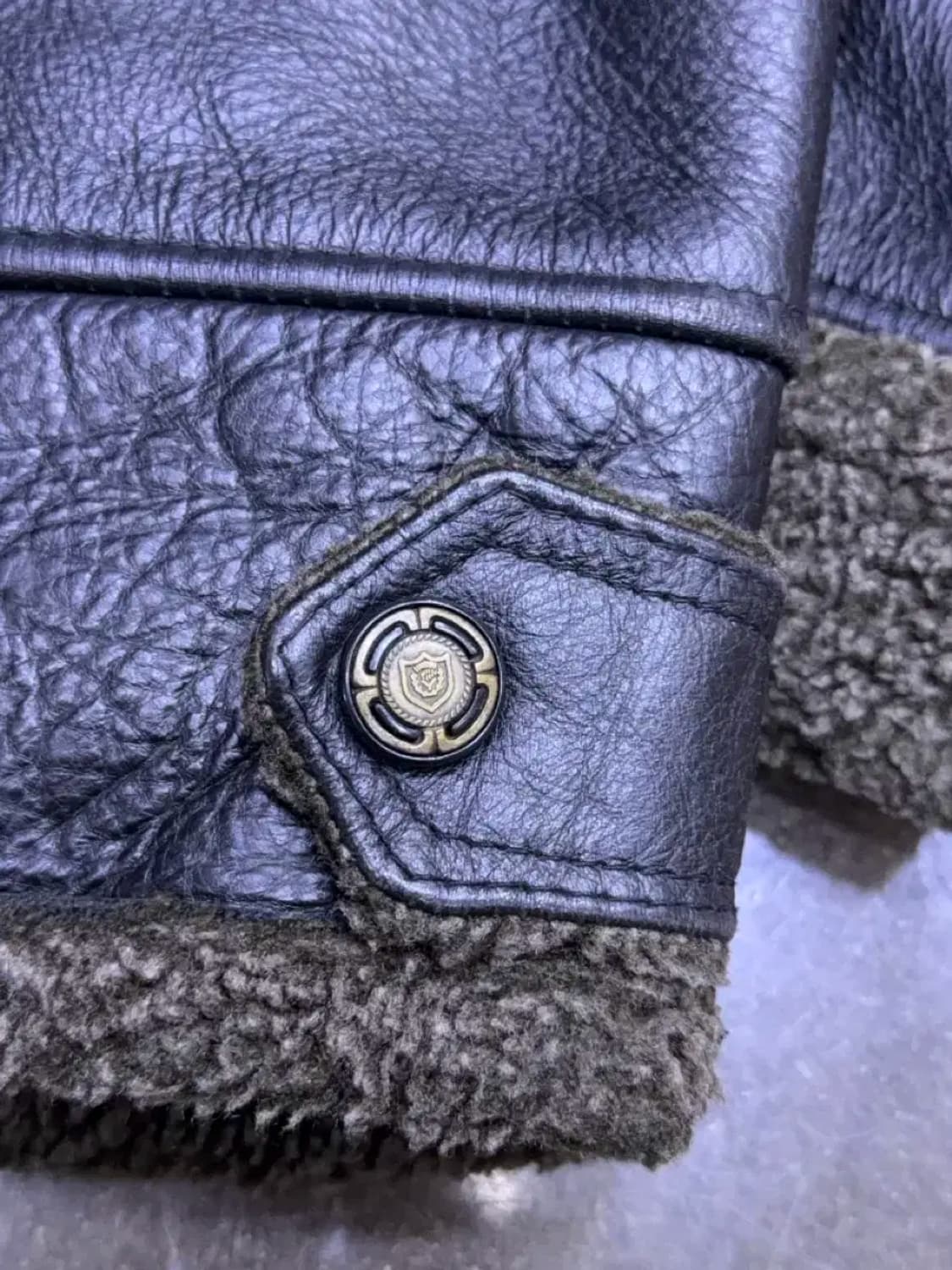 SD 빈티지 양가죽 무스탕 자켓 블랙 L 상품이미지6