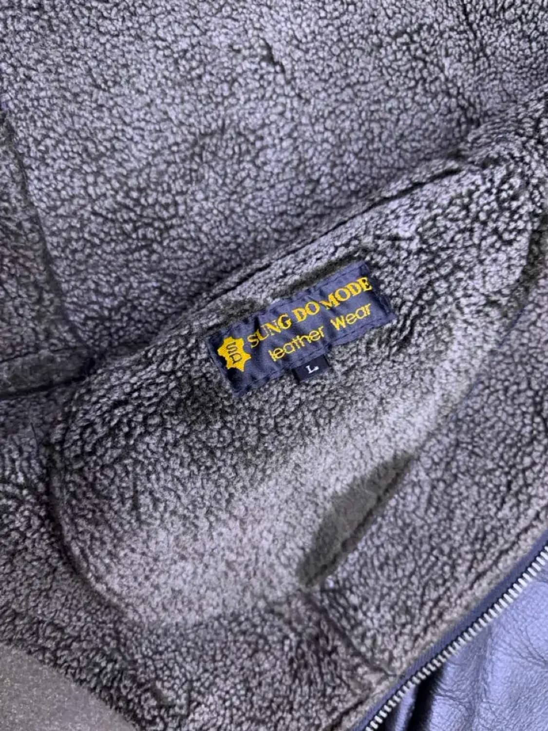SD 빈티지 양가죽 무스탕 자켓 블랙 L 상품이미지8