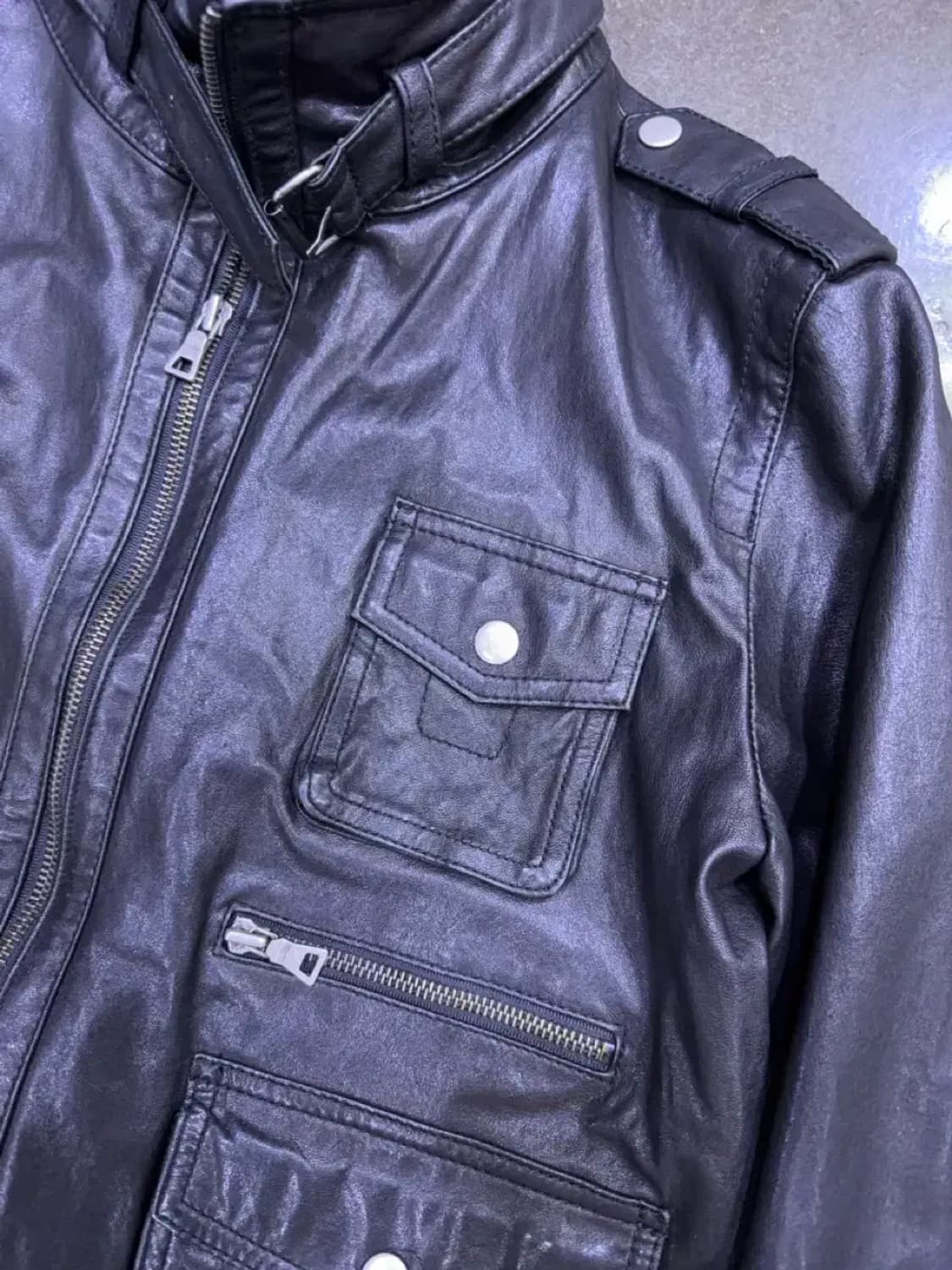 이태리 양가죽 멀티포켓 2way 레더자켓 105 상품이미지4