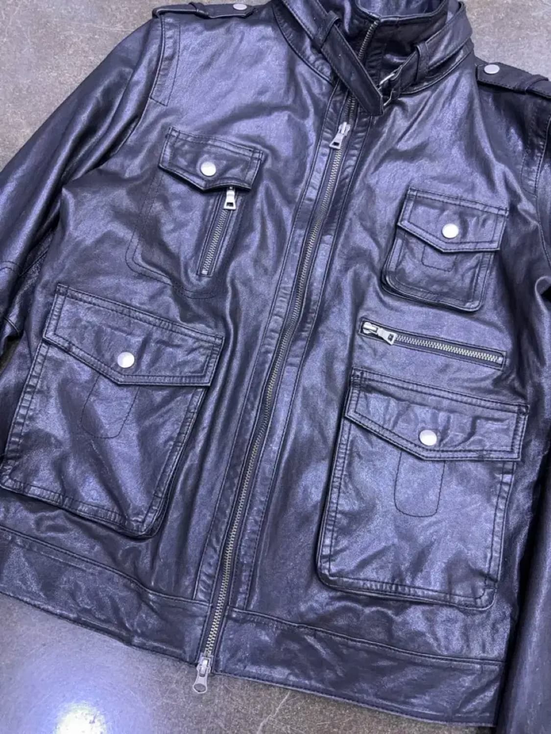 이태리 양가죽 멀티포켓 2way 레더자켓 105 상품이미지5