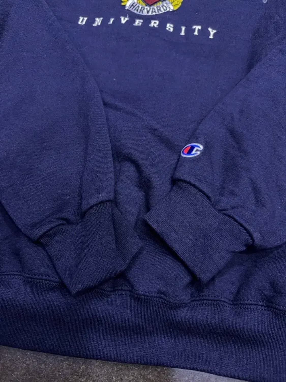챔피온 하버드 대학교 패치 자수 맨투맨 스웻셔츠 네이비 L 상품이미지4