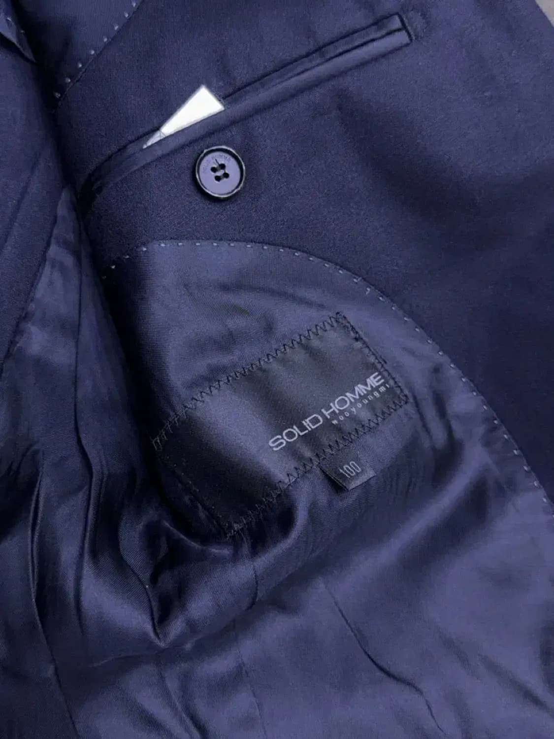 솔리드옴므 우영미 슬림 싱글 투버튼 블레이저 자켓 100 상품이미지8