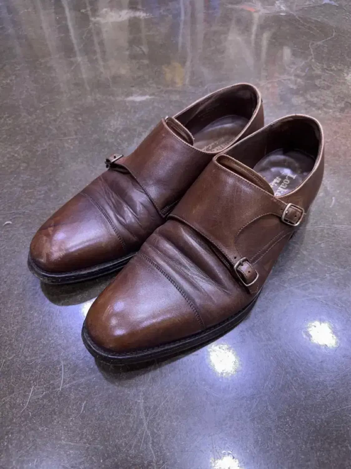 로크 더블 몽크 스트랩 구두 슈즈 브라운 280 상품이미지1