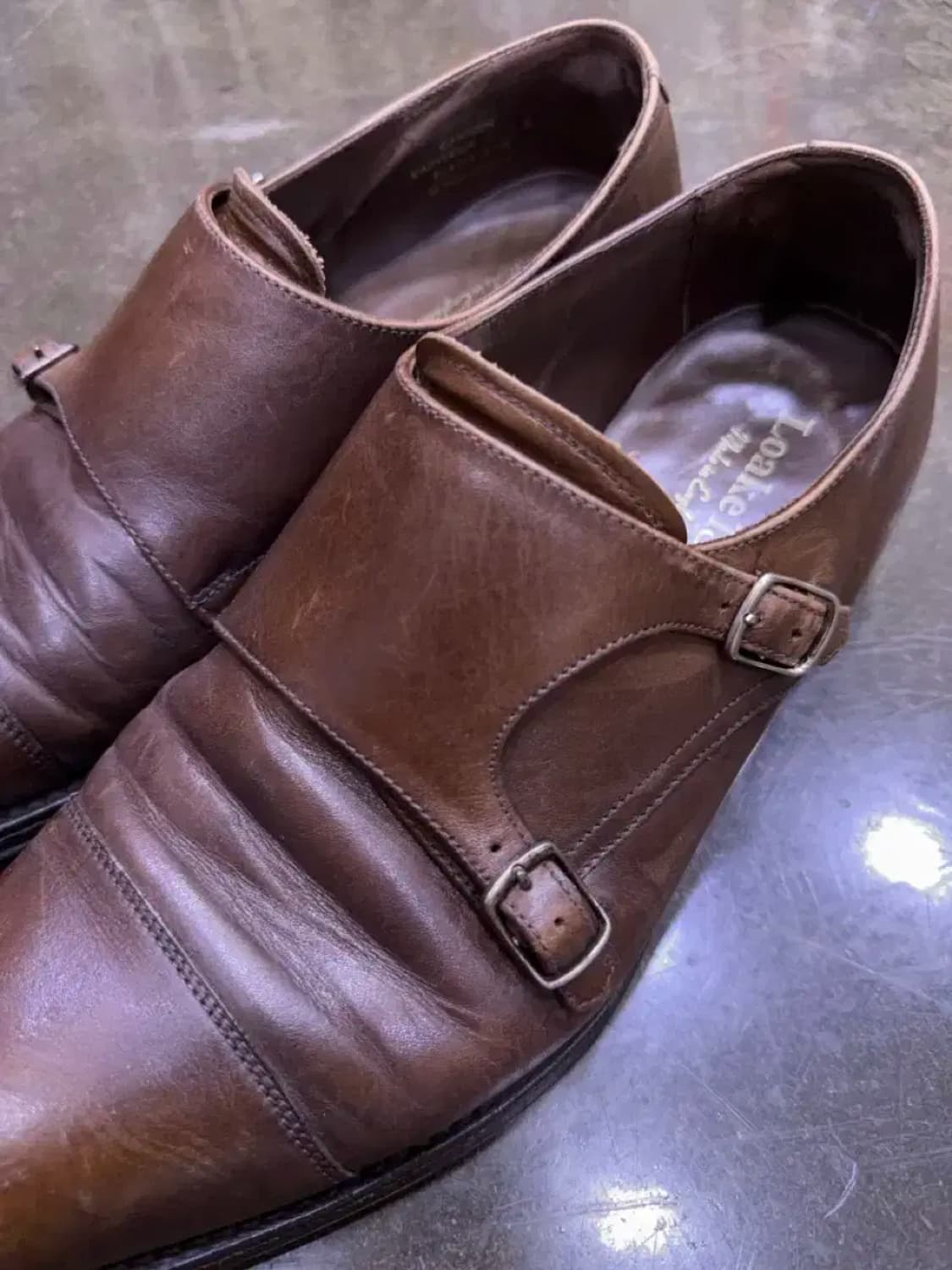 로크 더블 몽크 스트랩 구두 슈즈 브라운 280 상품이미지4