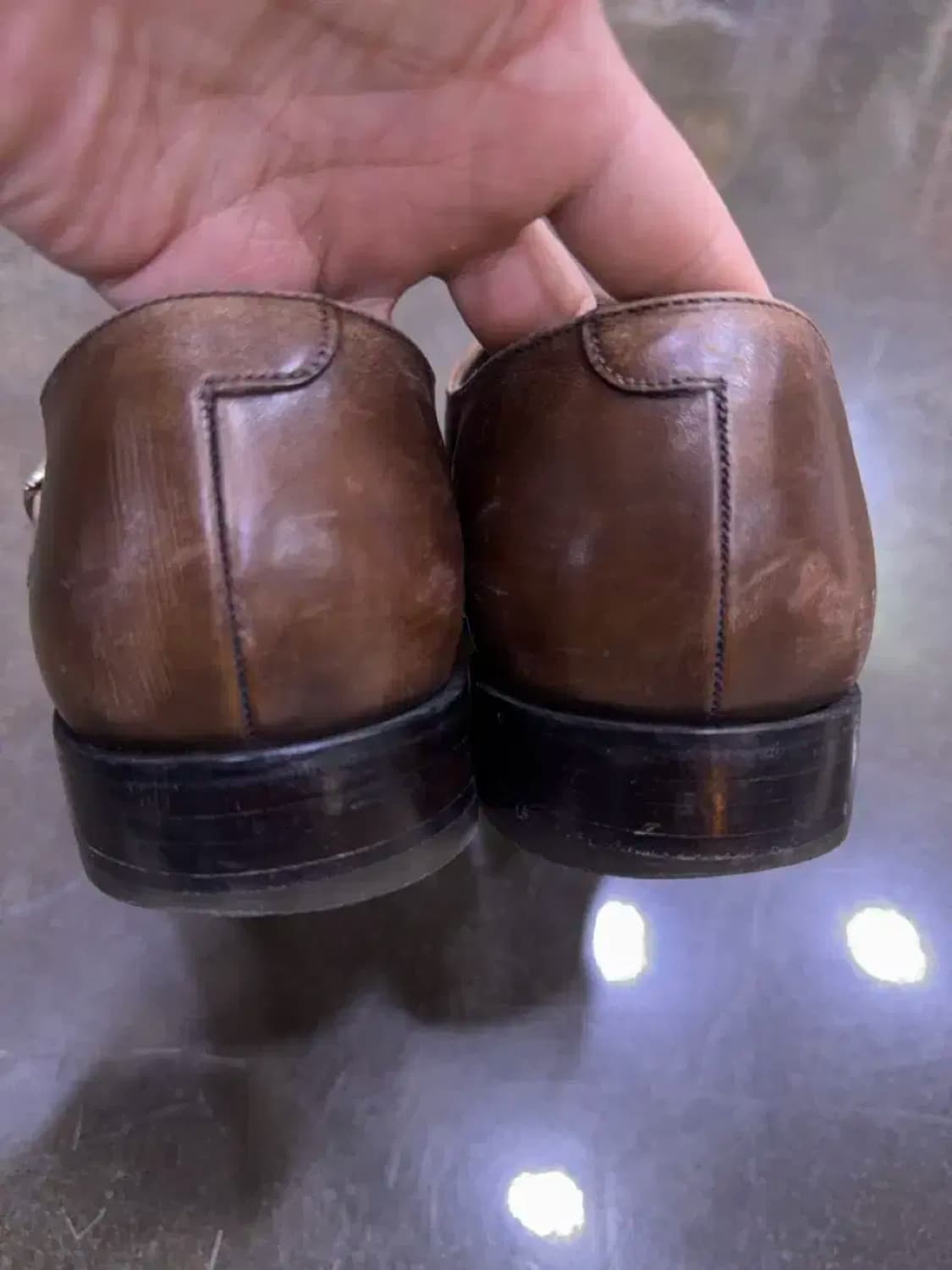 로크 더블 몽크 스트랩 구두 슈즈 브라운 280 상품이미지6