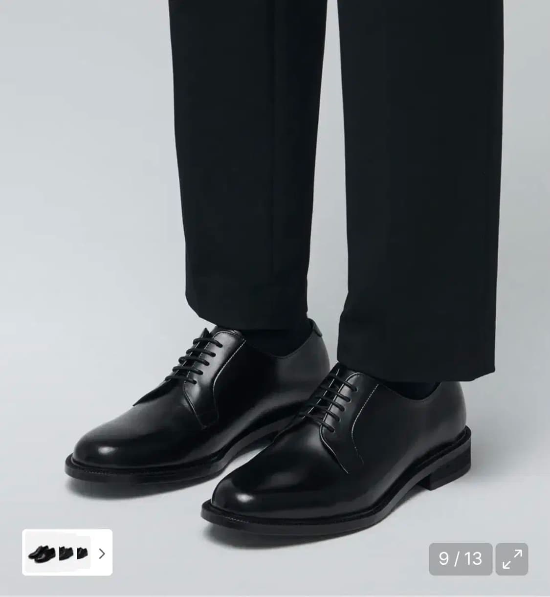무신사스탠다드 플레인 더비 슈즈 구두 블랙 270 상품이미지1