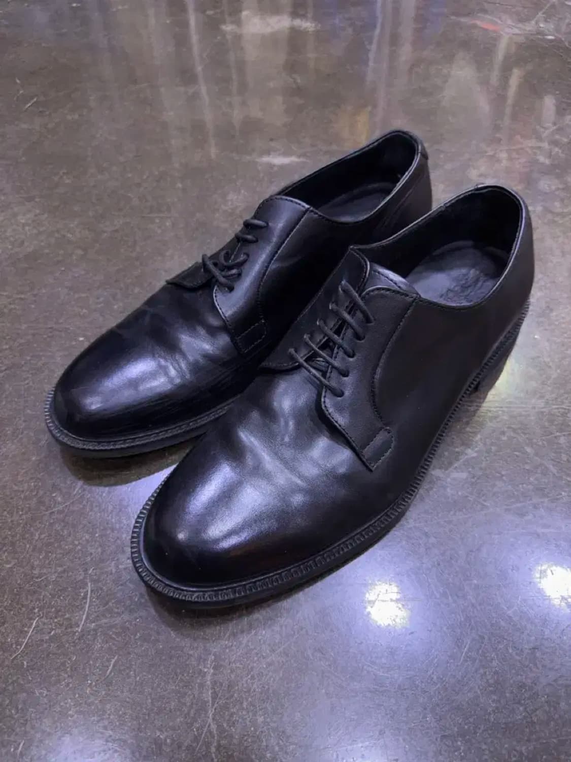 무신사스탠다드 플레인 더비 슈즈 구두 블랙 270 상품이미지2