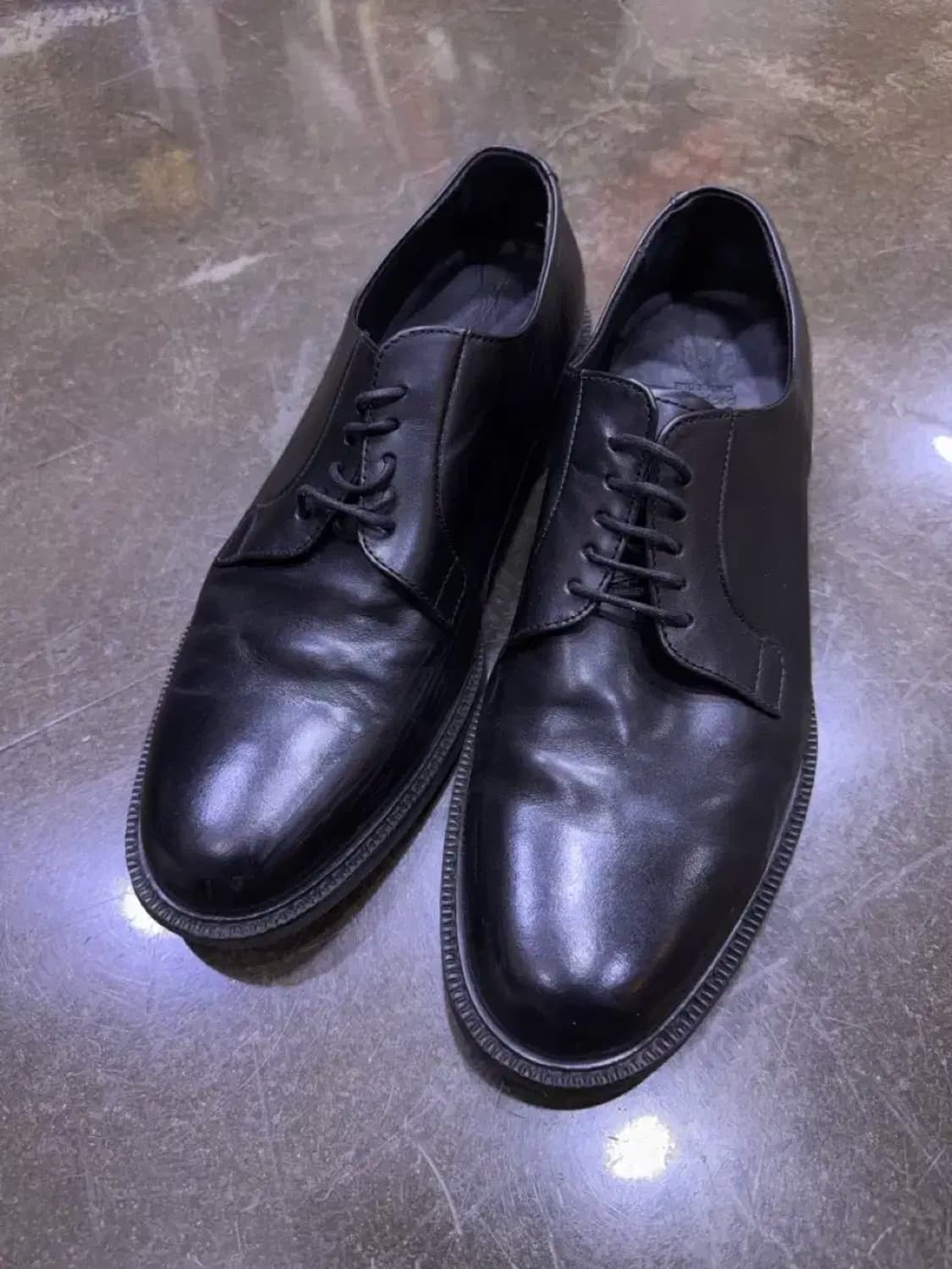 무신사스탠다드 플레인 더비 슈즈 구두 블랙 270 상품이미지3