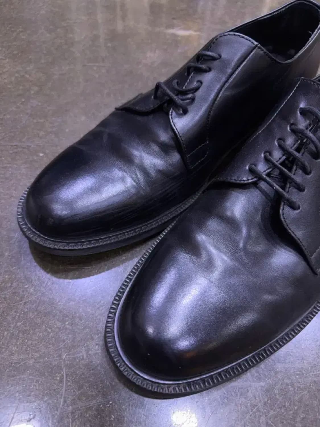 무신사스탠다드 플레인 더비 슈즈 구두 블랙 270 상품이미지4