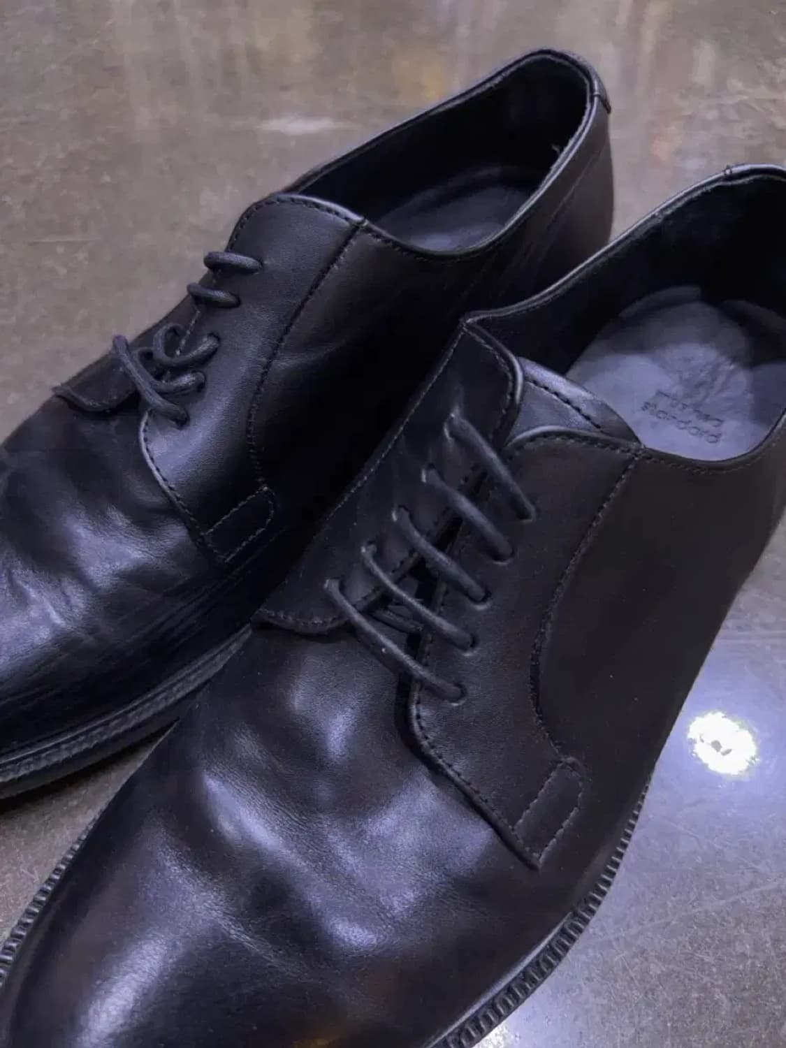 무신사스탠다드 플레인 더비 슈즈 구두 블랙 270 상품이미지5