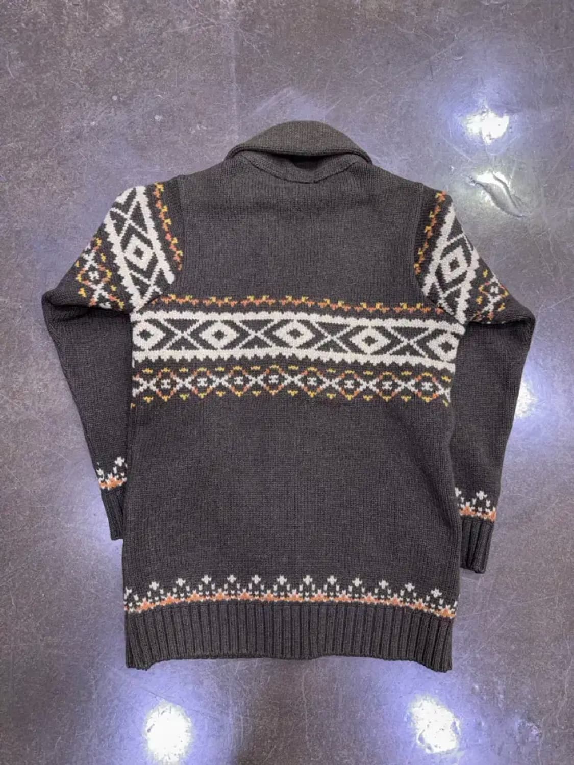 빈폴 숄카라 아즈텍 패턴 니트 헤비 울 가디건 100 상품이미지2