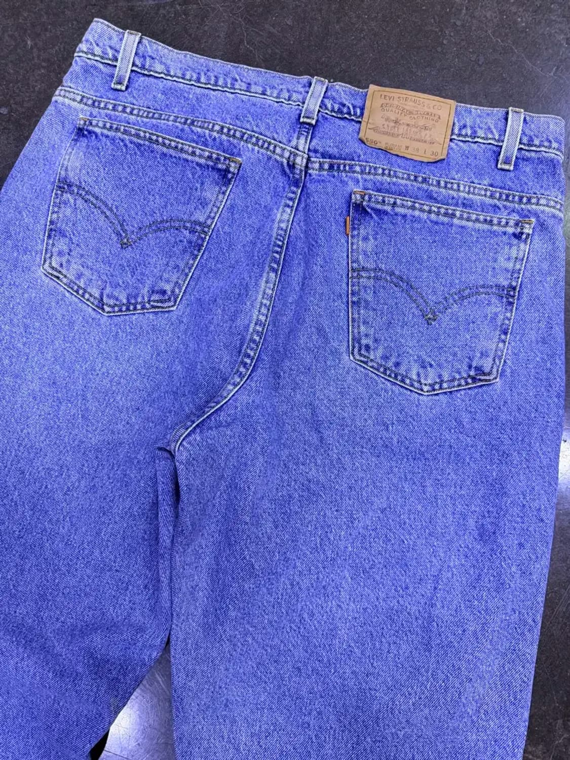 리바이스 550 90's 릴렉스핏 테이퍼드 레그 오렌지 R 데님팬츠 38 상품이미지6