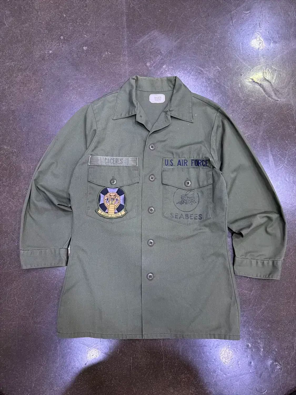 미공군 OG-507 유틸리티 패치 셔츠 Seebees 14.5 x31 상품이미지1