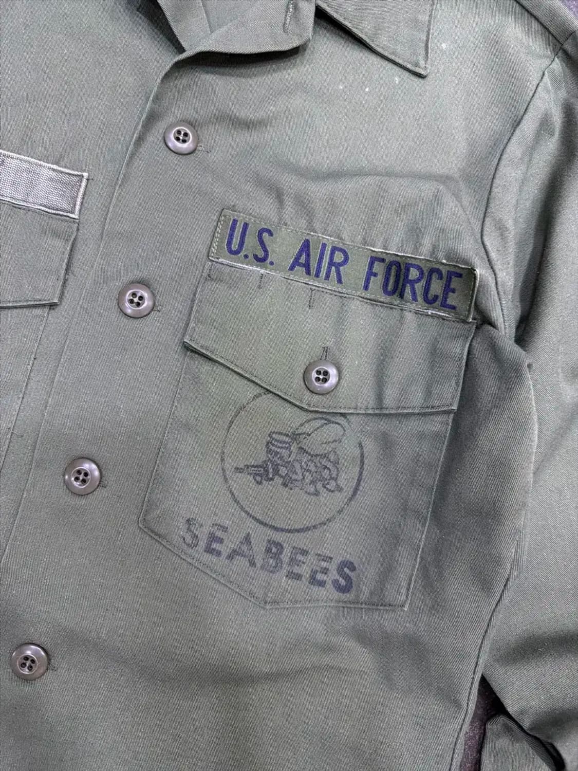 미공군 OG-507 유틸리티 패치 셔츠 Seebees 14.5 x31 상품이미지6