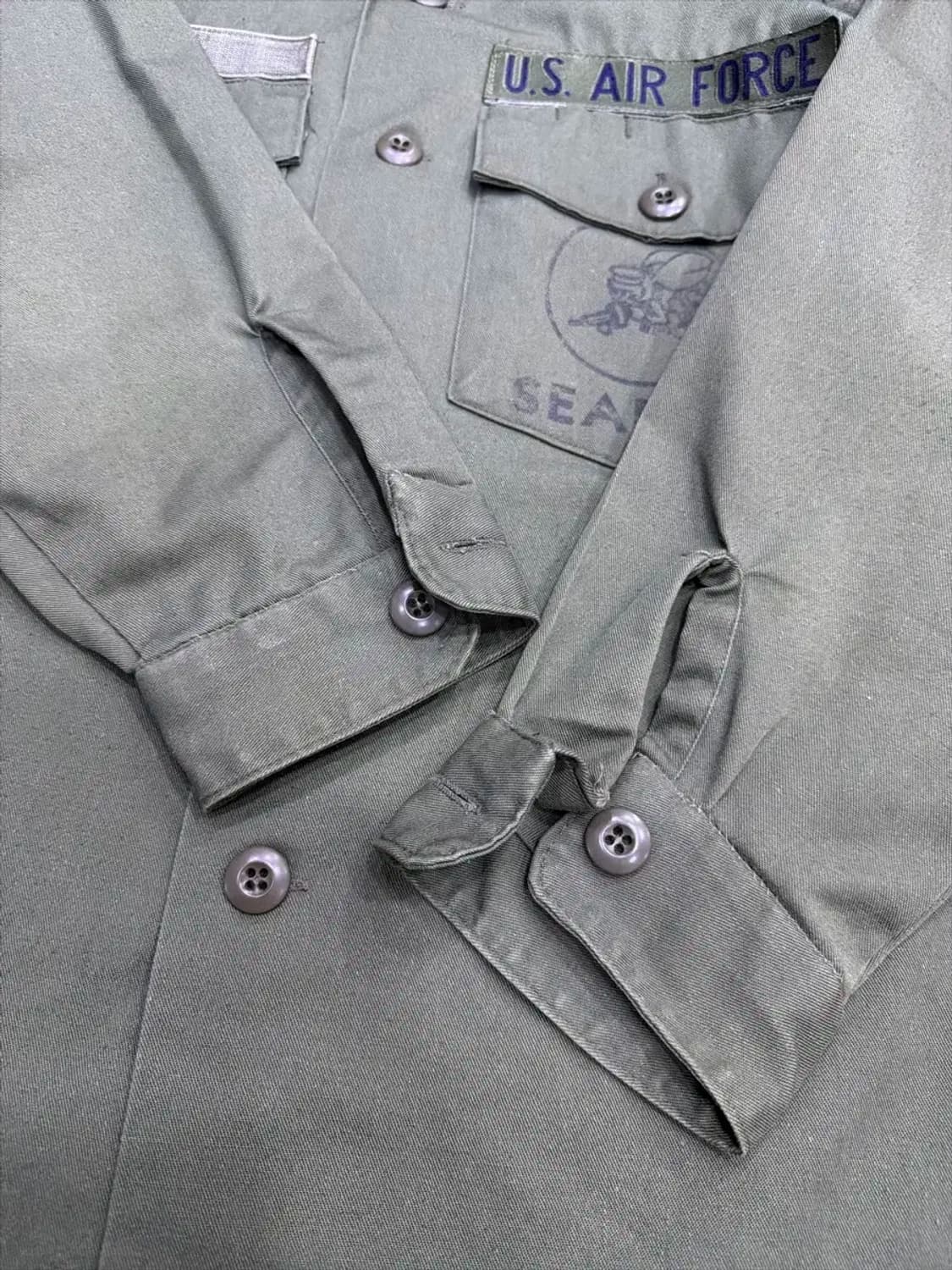 미공군 OG-507 유틸리티 패치 셔츠 Seebees 14.5 x31 상품이미지8
