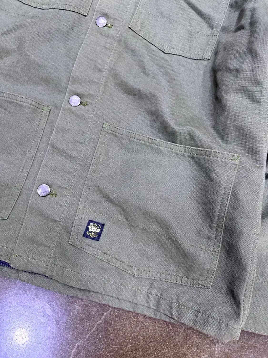 자라 코듀로이 카라 초어 워크자켓 올리브 L 상품이미지5