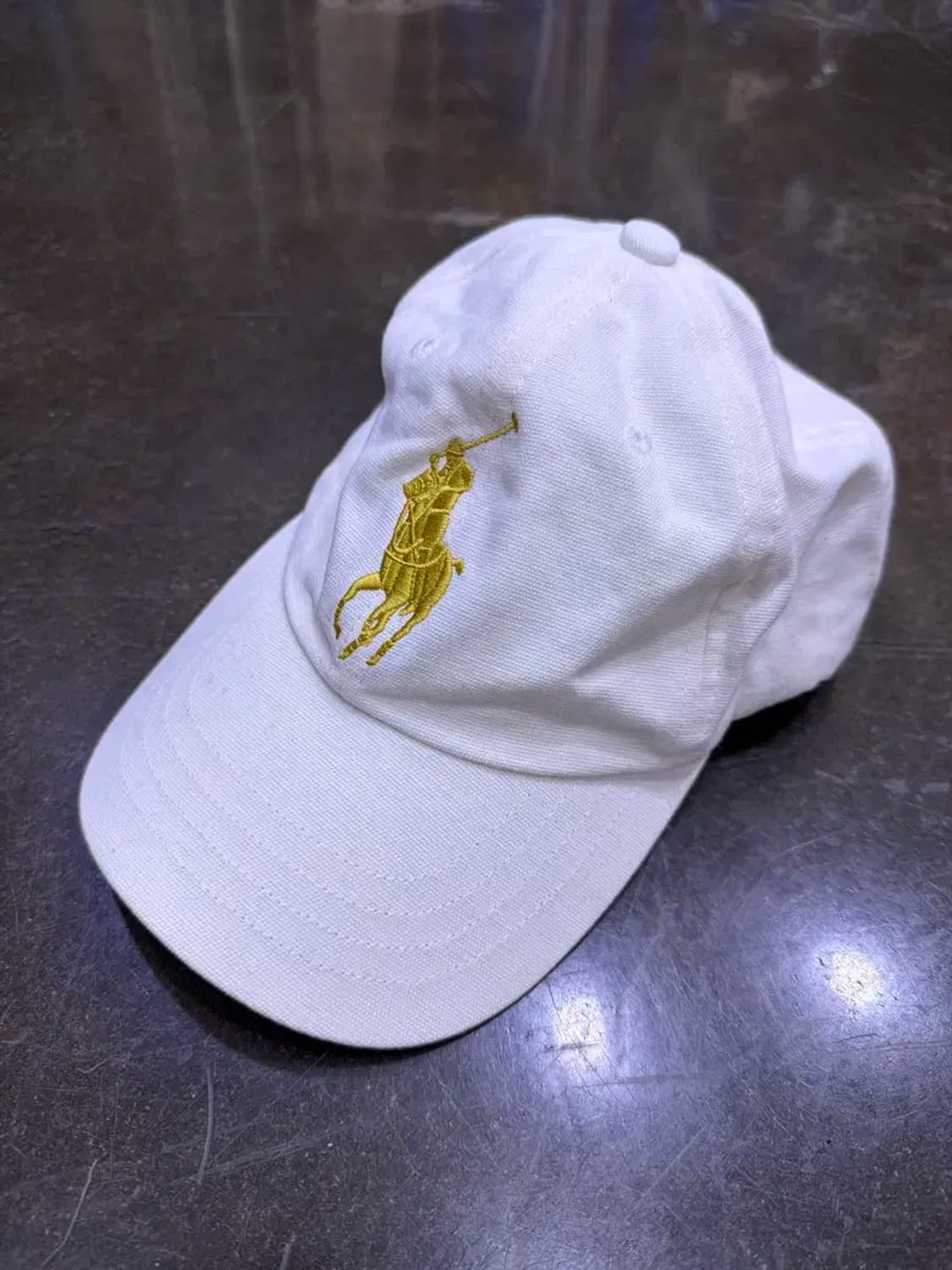 폴로 랄프로렌 빅포니 골드 자수 화이트 볼캡 상품이미지1