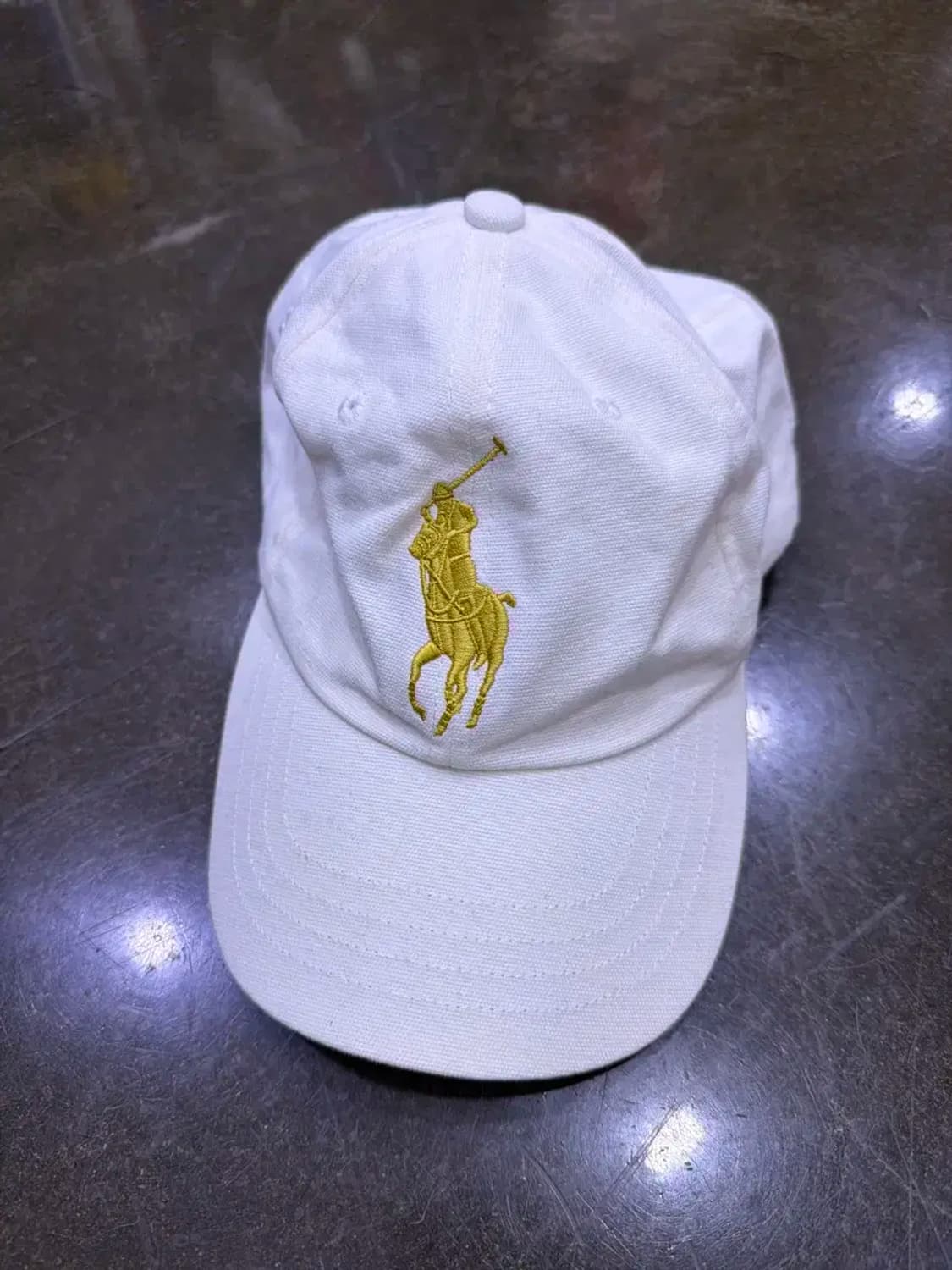 폴로 랄프로렌 빅포니 골드 자수 화이트 볼캡 상품이미지2