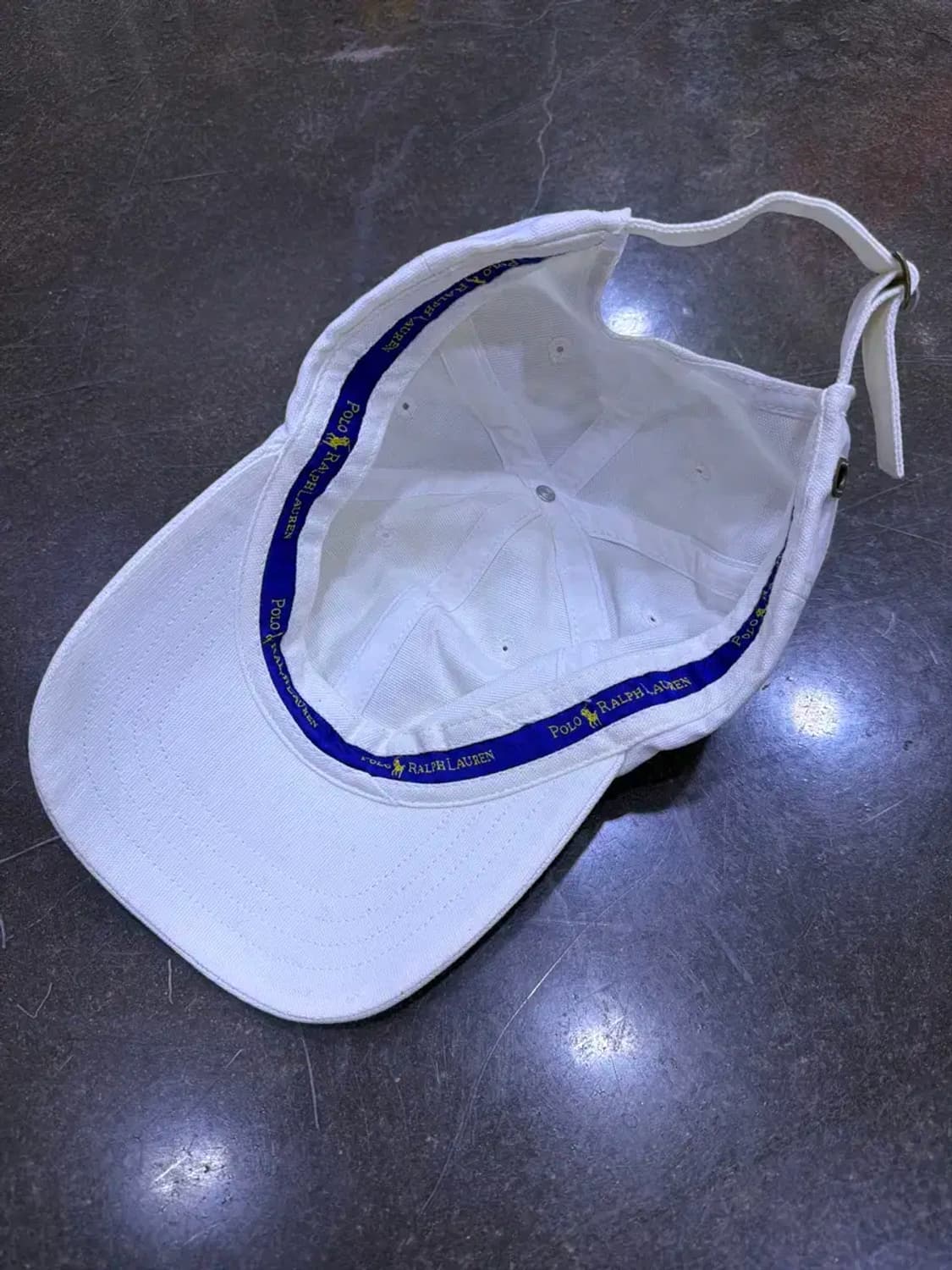 폴로 랄프로렌 빅포니 골드 자수 화이트 볼캡 상품이미지5