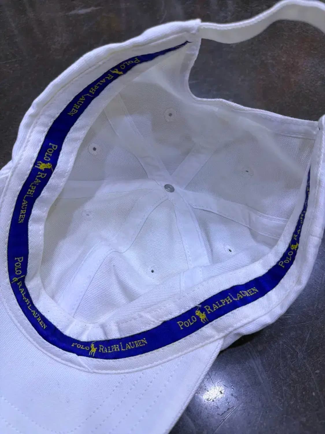 폴로 랄프로렌 빅포니 골드 자수 화이트 볼캡 상품이미지6