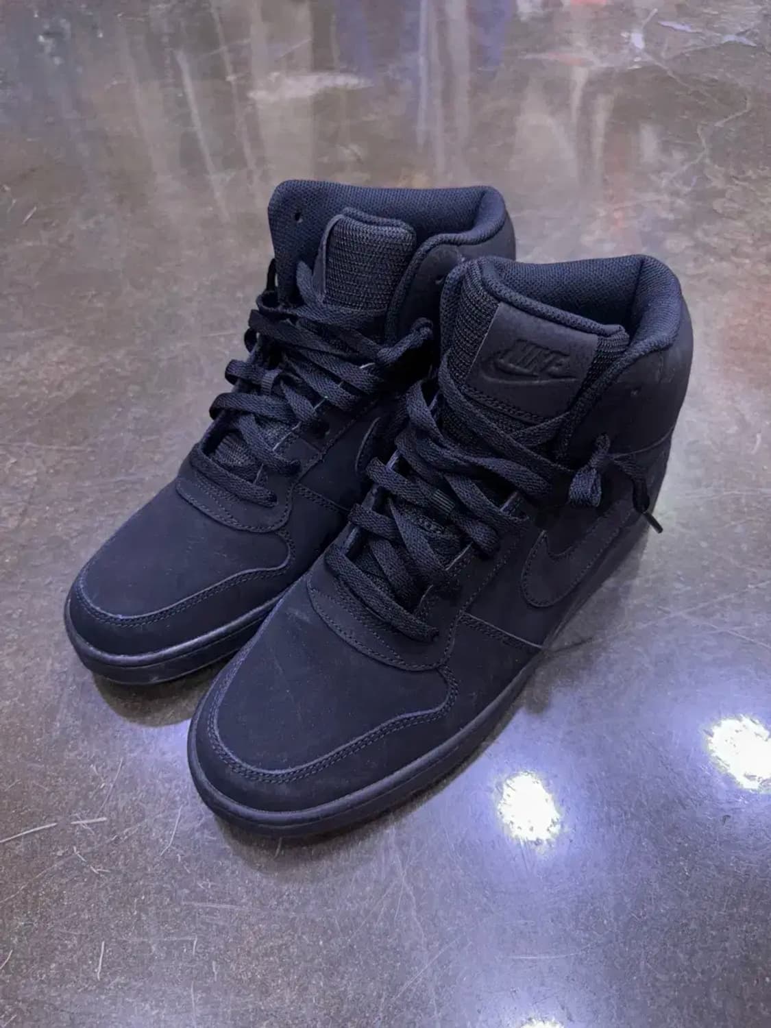 나이키 에버논 미드 트리플블랙 슈즈 누벅 275 상품이미지1