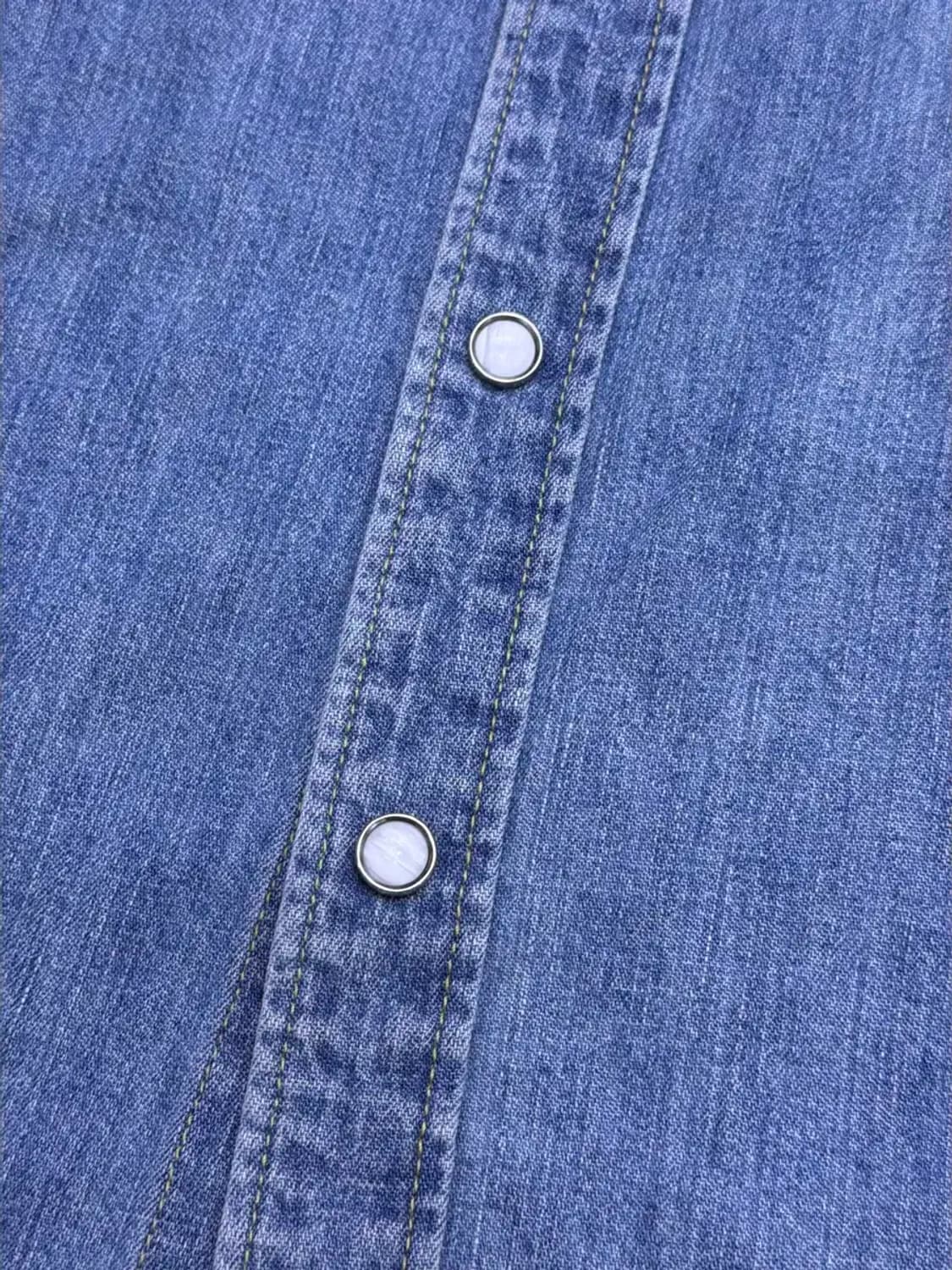 리바이스 빈티지 워싱 웨스턴 데님셔츠 남방 슬림핏 M 상품이미지7