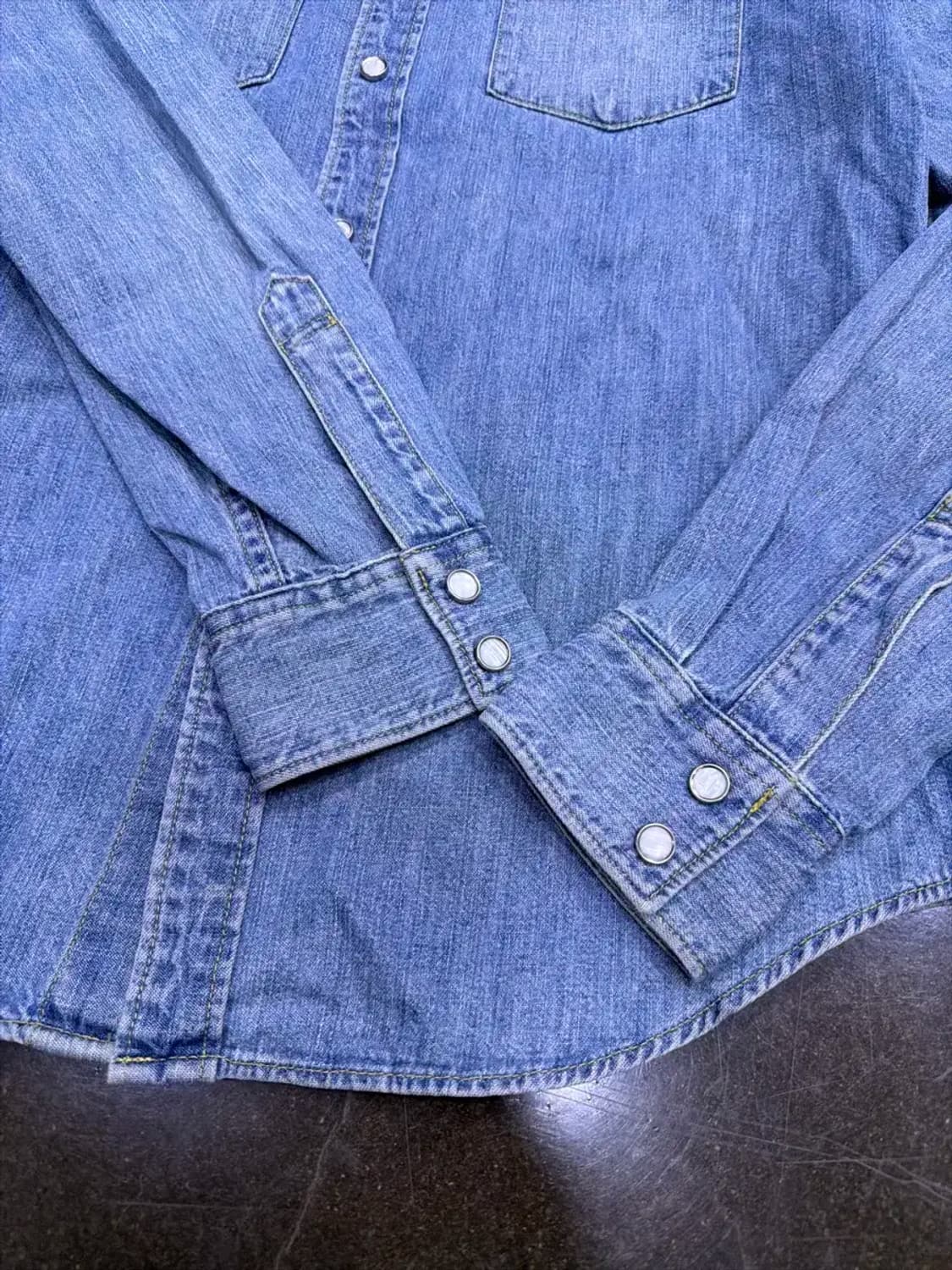 리바이스 빈티지 워싱 웨스턴 데님셔츠 남방 슬림핏 M 상품이미지8