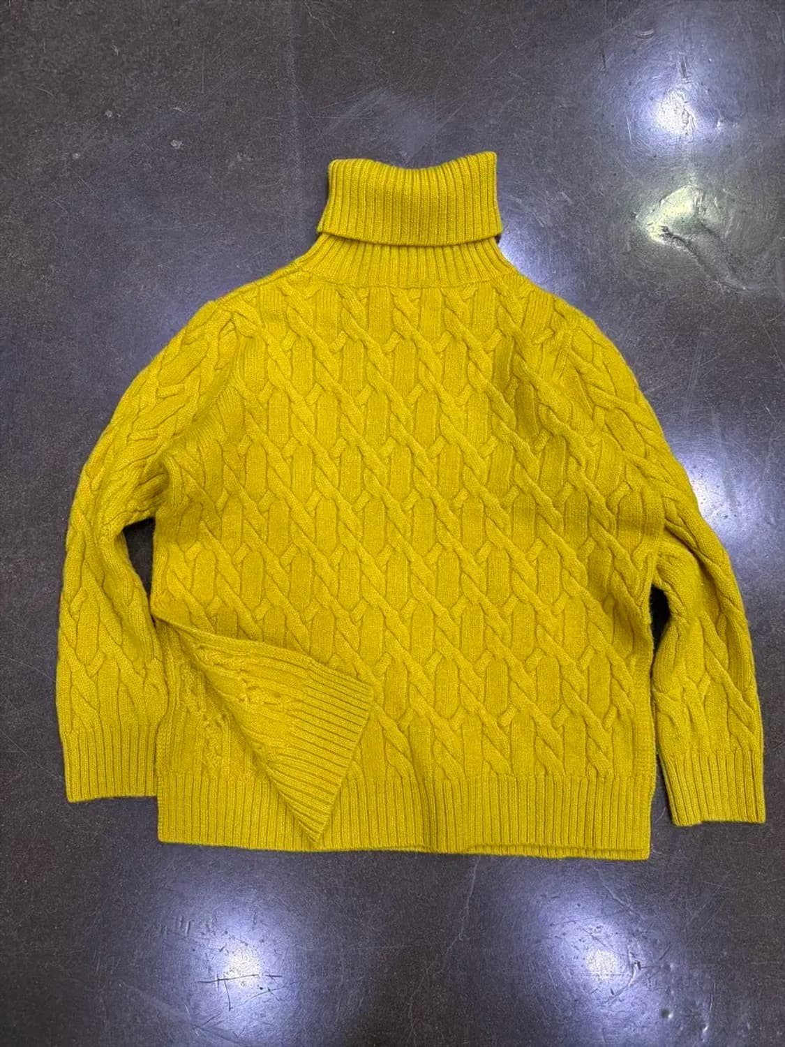 COS 코스 100% 울 터틀넥 스웨터 사이드 절개 케이블 니트 S 상품이미지2