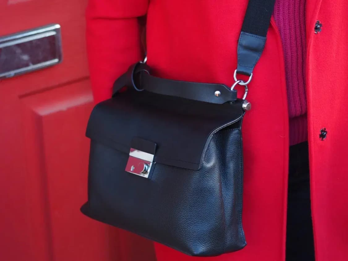 마시모두띠 소가죽 크로스백 토트 핸드백 블랙 상품이미지1