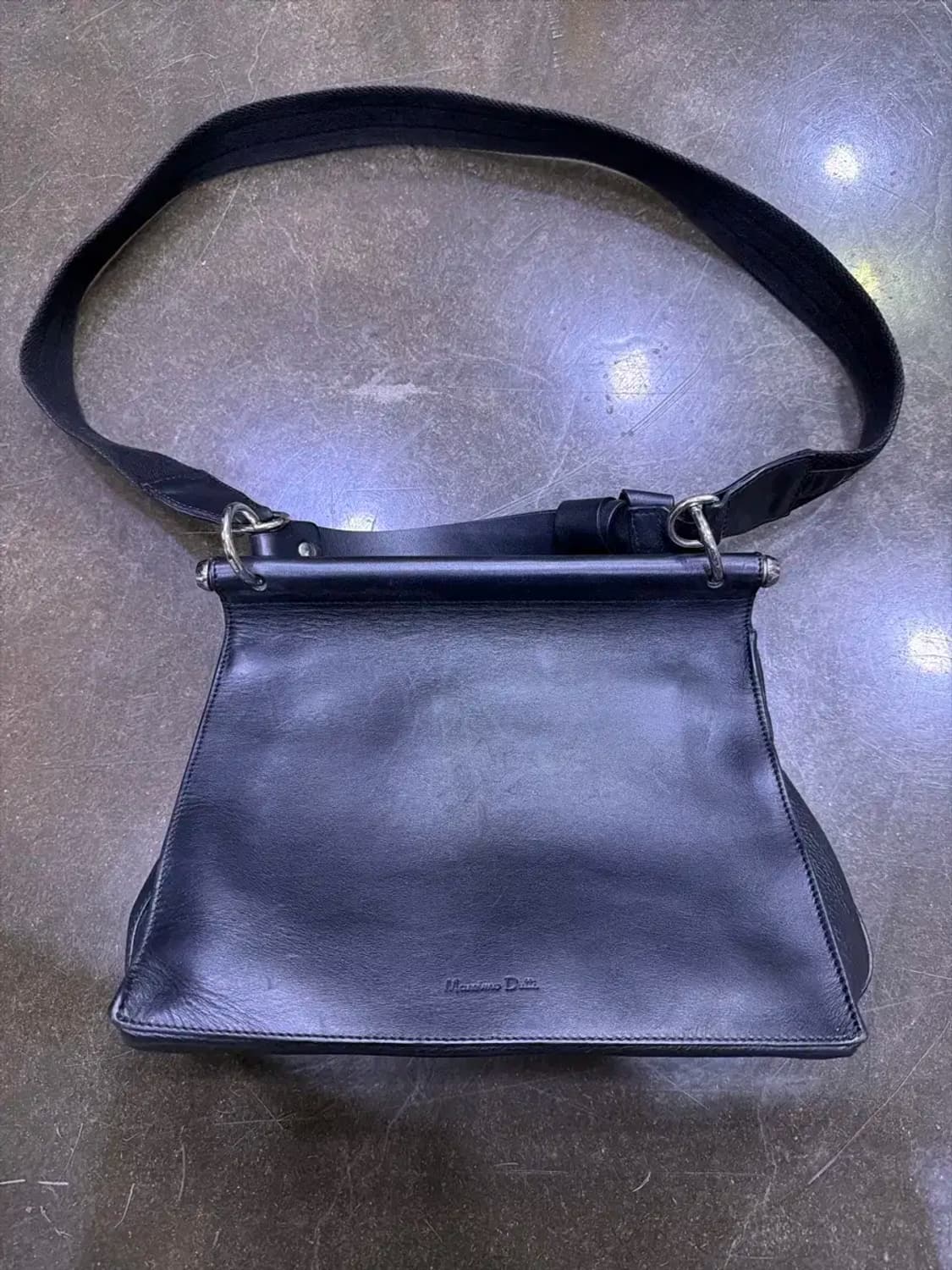 마시모두띠 소가죽 크로스백 토트 핸드백 블랙 상품이미지3