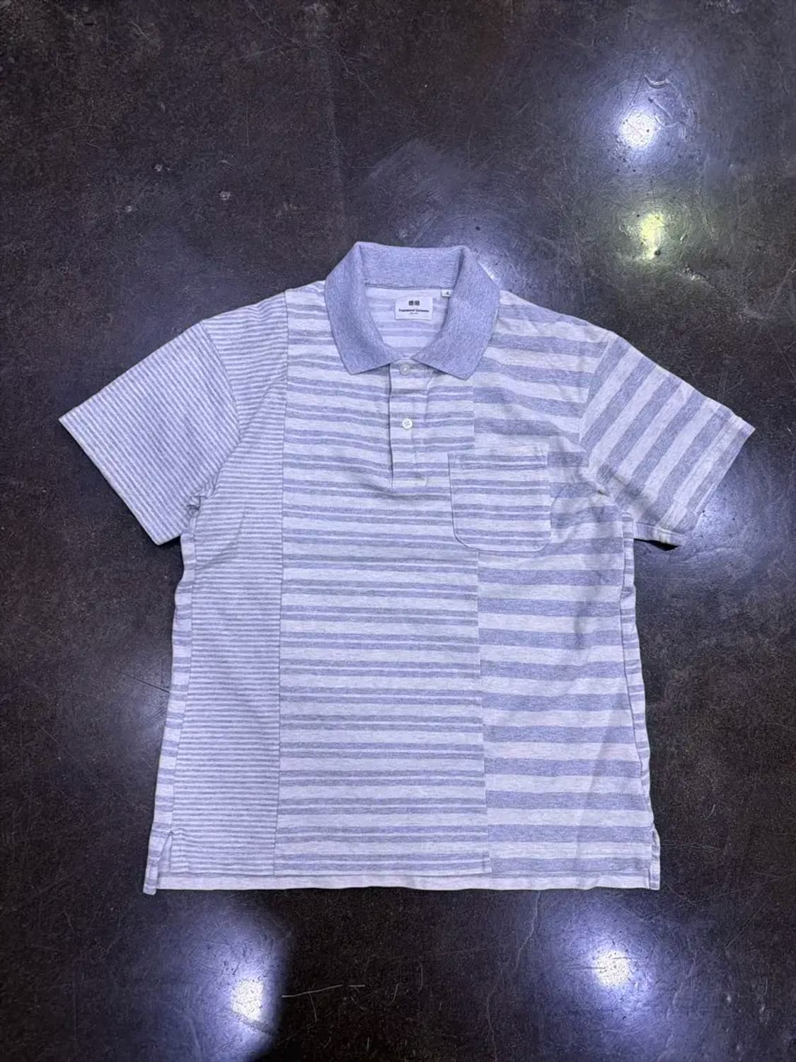 유니클로 x 엔지니어드가먼츠 폴로 절개 pkt 티셔츠 M 상품이미지1