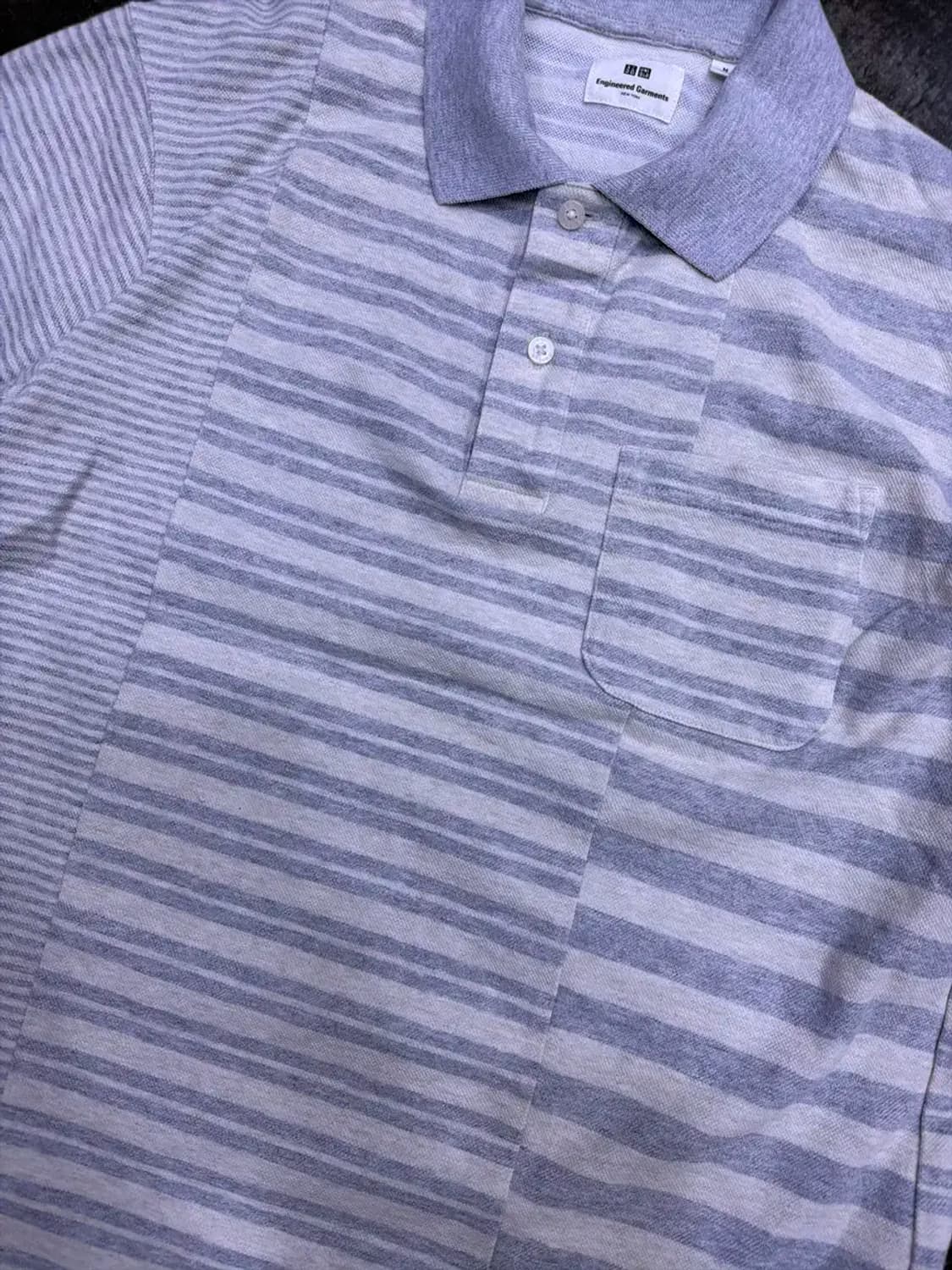 유니클로 x 엔지니어드가먼츠 폴로 절개 pkt 티셔츠 M 상품이미지4