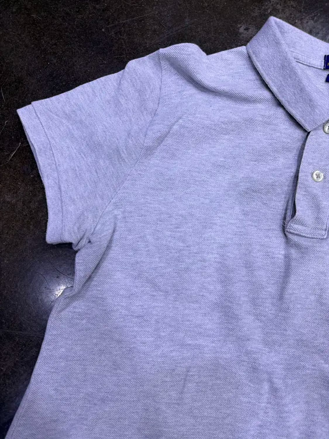 폴로 랄프로렌 스키니핏 피케 반팔 카라티 그레이 L 상품이미지5