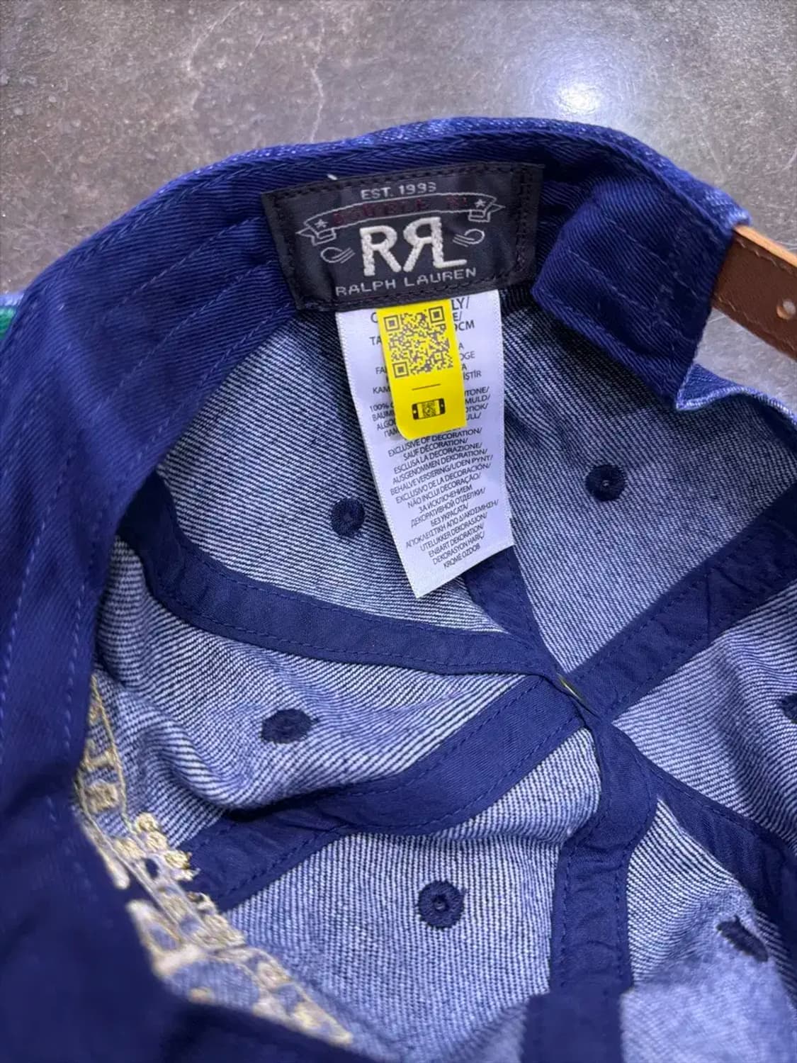 RRL 더블알엘 랜치 볼캡 데님 모자 상품이미지6