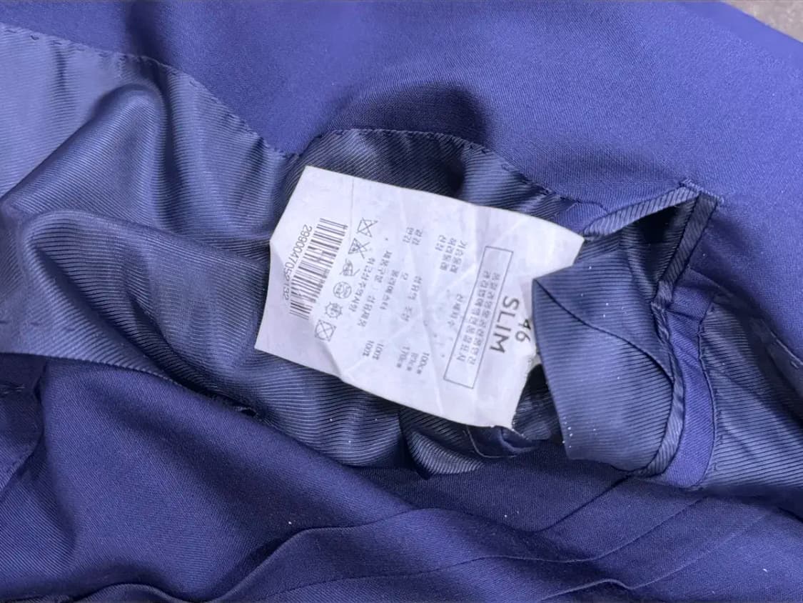 맨온더분 슬림 블레이저 싱글 자켓 네이비 46 상품이미지8