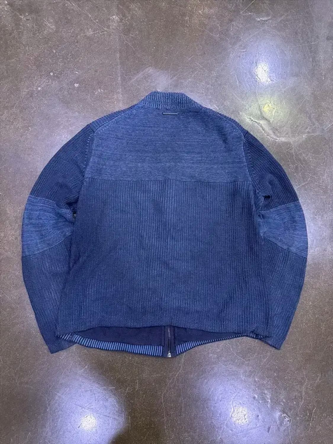 아르마니 익스체인지 배색 니트 스웨터 네이비 집업 자켓 L 상품이미지2