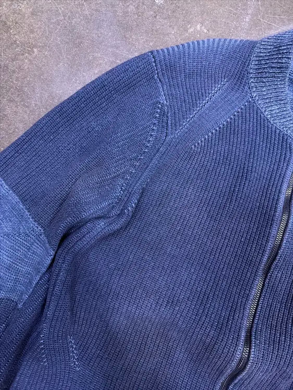 아르마니 익스체인지 배색 니트 스웨터 네이비 집업 자켓 L 상품이미지4