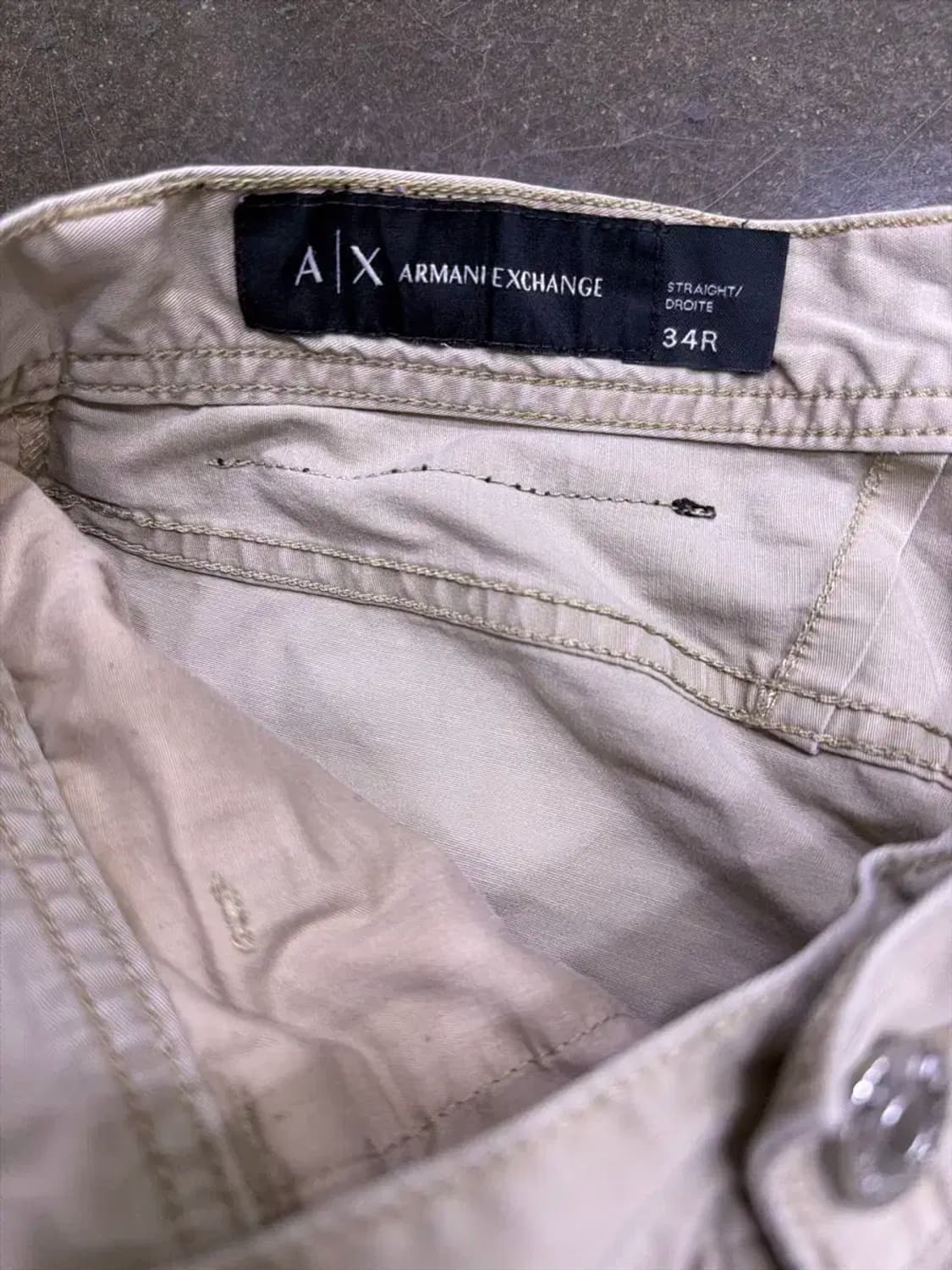 아르마니 익스체인지 스트레이트핏 캐쥬얼 치노팬츠 베이지 34 상품이미지9