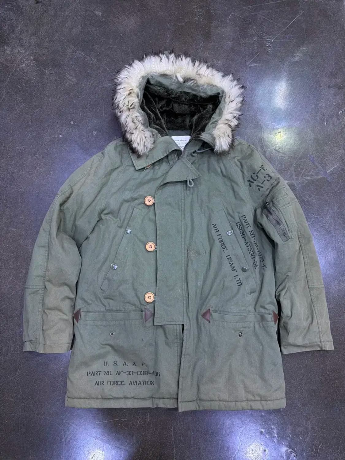 아스페시 N3B 파카 야상 점퍼 자켓 M 레귤러 상품이미지1