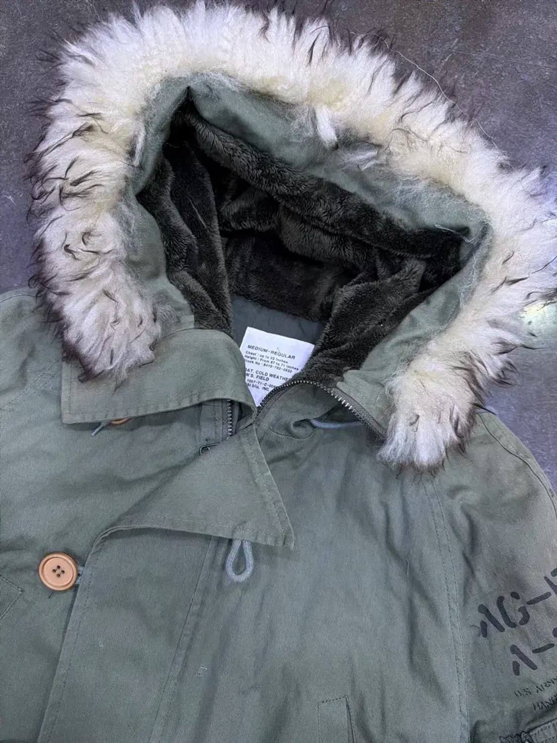 아스페시 N3B 파카 야상 점퍼 자켓 M 레귤러 상품이미지3