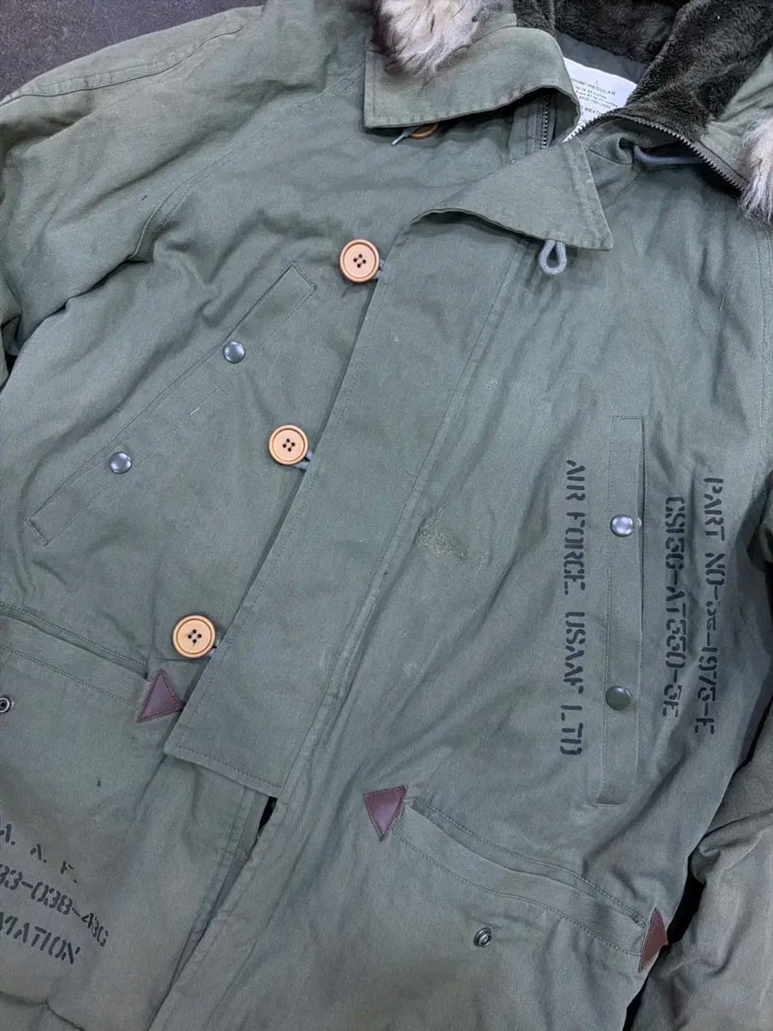 아스페시 N3B 파카 야상 점퍼 자켓 M 레귤러 상품이미지4