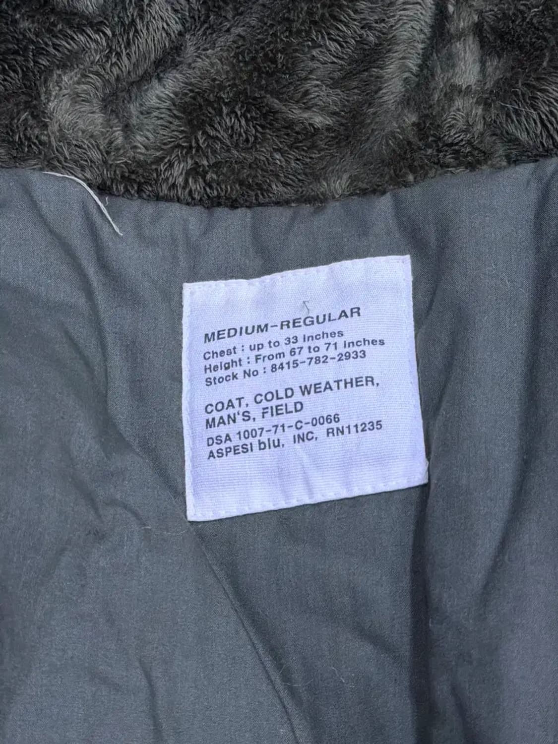 아스페시 N3B 파카 야상 점퍼 자켓 M 레귤러 상품이미지9